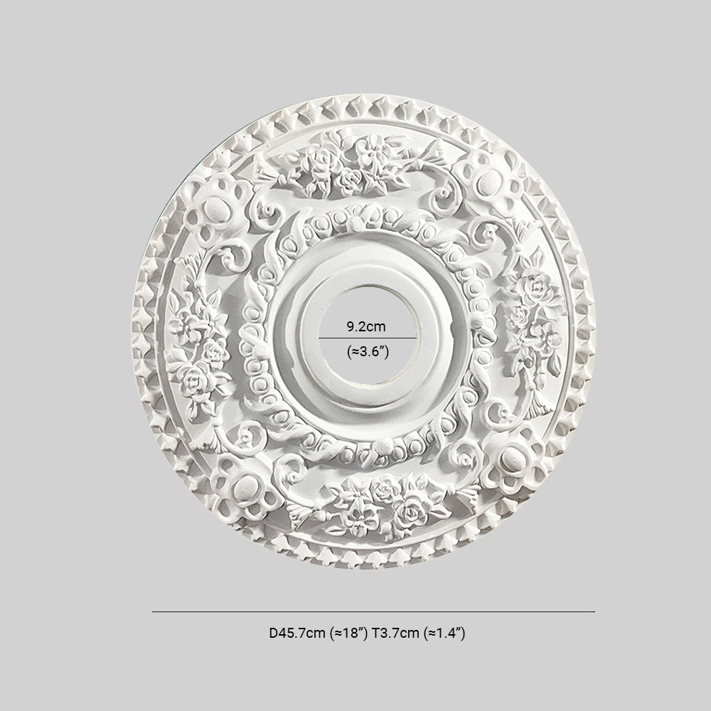 Ray Plaque de Plafond en Plâtre Vintage de style français, Accessoires d'éclairage, 4 Style
