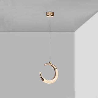 Kristy Luminaires Suspensions Arc Deco Moderne Simple Métal/Acrylique Doré Salon