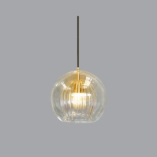 Eronix Suspension Bulle Nordique Verre Transparent/Doré Salon/Chambre-Luire