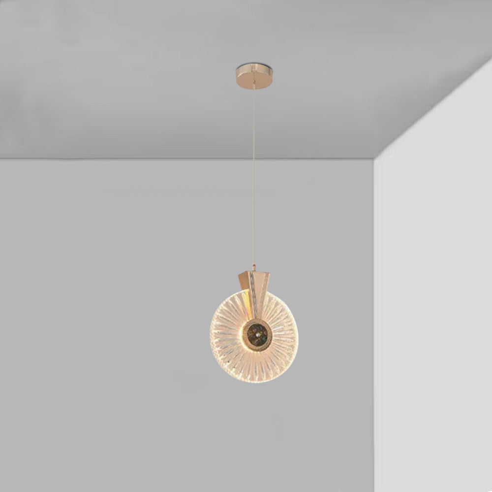 Kristy Luminaires Suspensions Arc Deco Moderne Simple Métal/Acrylique Doré Salon