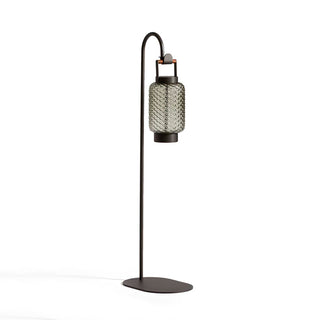 Valentina Lampadaire Lanterne Vintage, Métal/Verre, Clair, Extérieur