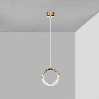 Kristy Luminaires Suspensions Arc Deco Moderne Simple Métal/Acrylique Doré Salon