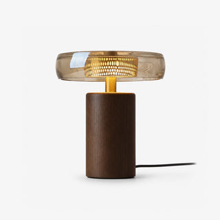 Cognac Disc Table Lamp-Neutral Decor