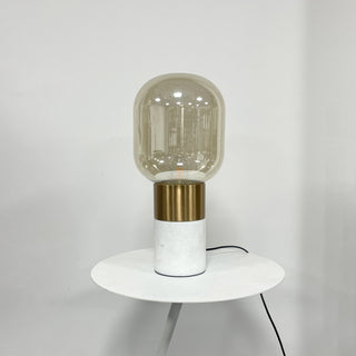 Aurdoren Lampe de Table en Verre Et Marbre Minimaliste