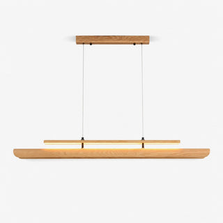 Two Tier Wood Linear Pendant Light-Neutral Decor