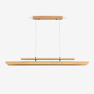 Two Tier Wood Linear Pendant Light-Neutral Decor