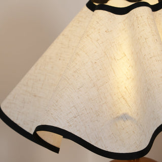 Kalion Lampe de Table en Bois Et Tissu
