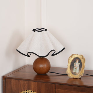 Kalion Lampe de Table en Bois Et Tissu