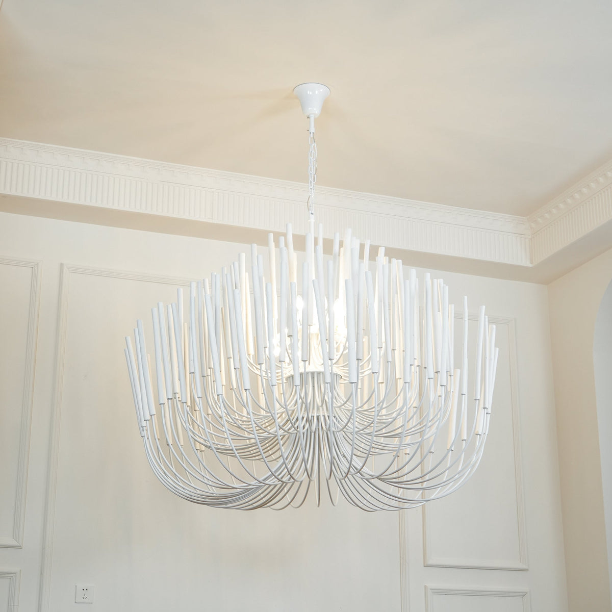Ulshayra Lustre Postmoderne De Luxe En Bois Et Métal à Multiples Bras