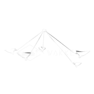 Solara Plafonnier Trois Bras Noir Sculptural-Luire