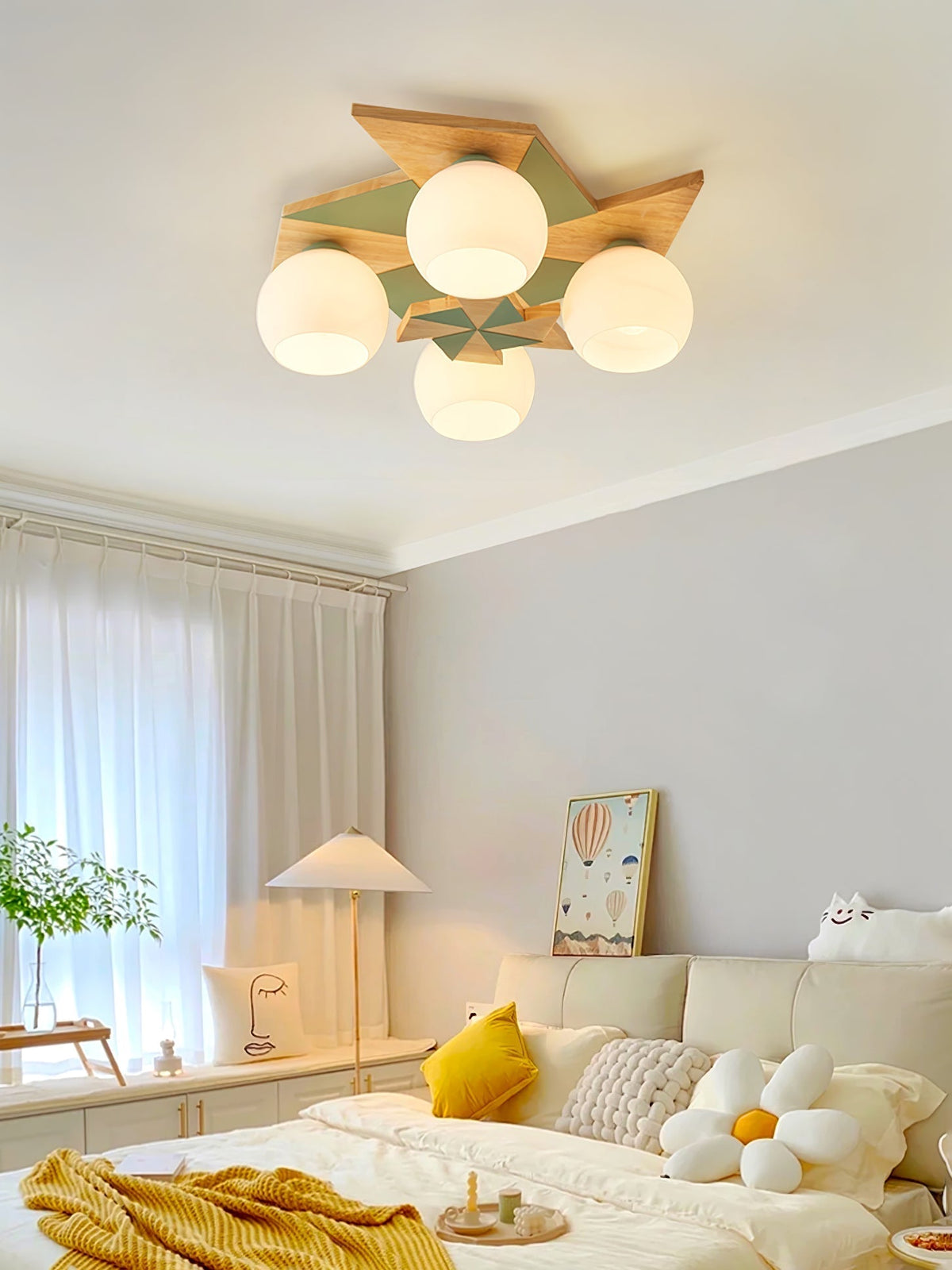 Ewooda Wooden Ceiling Lamp-Neutral Decor