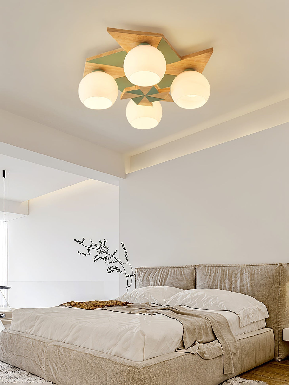 Ewooda Wooden Ceiling Lamp-Neutral Decor