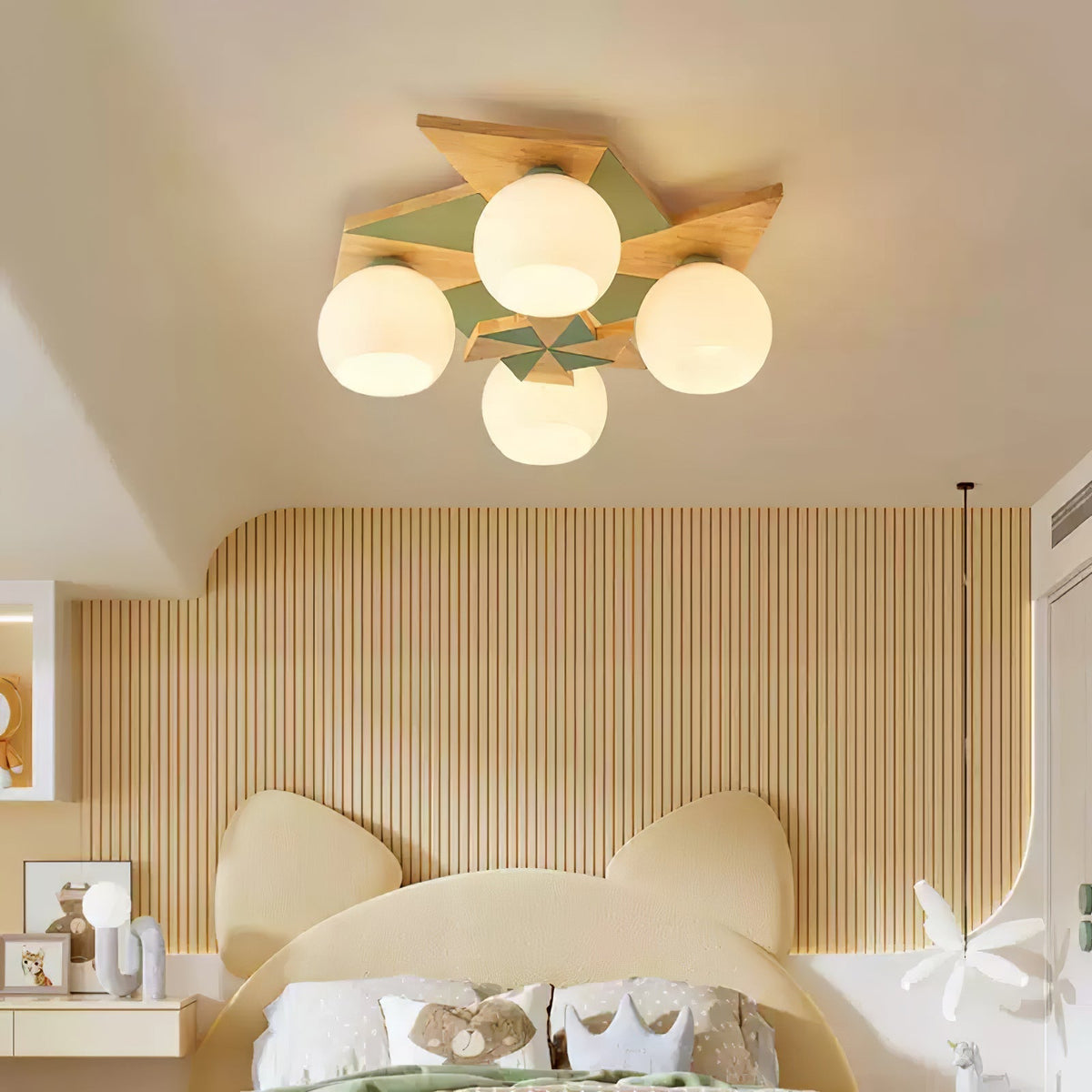 Ewooda Wooden Ceiling Lamp-Neutral Decor